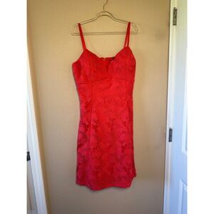 Guess Red Lace Dress‎ Sleeveless Mini Cocktail Party Size 16
